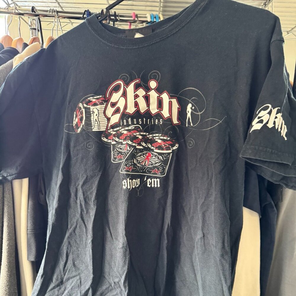 Y2K Skin Industries “Show ’Em” Poker Graphic Tee Black‎